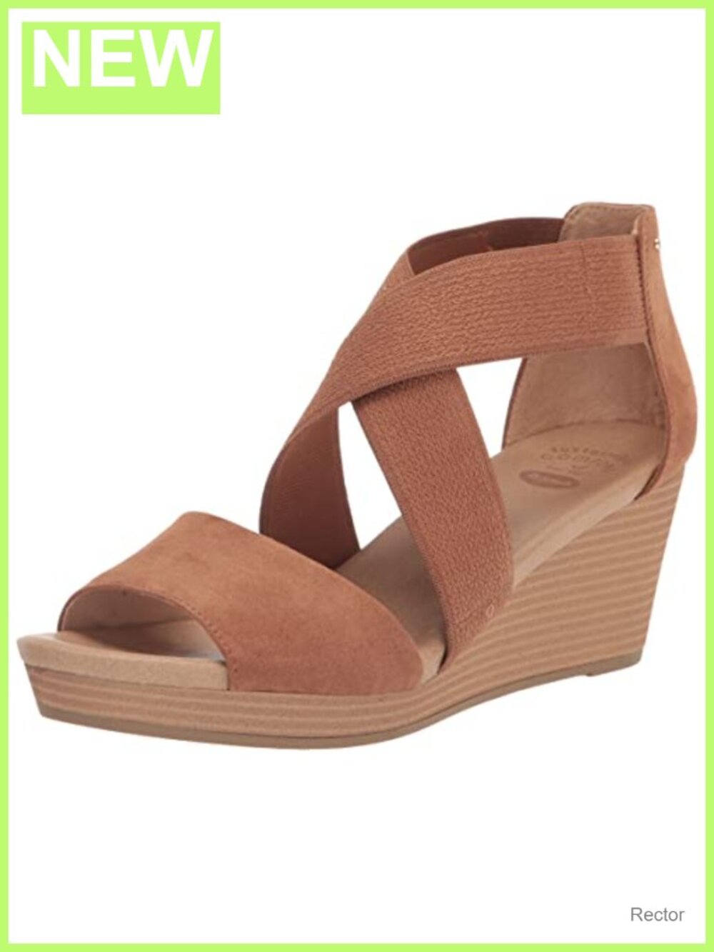 Faux Leather Strappy Wedge Sandals Slip On Casual Open Toe